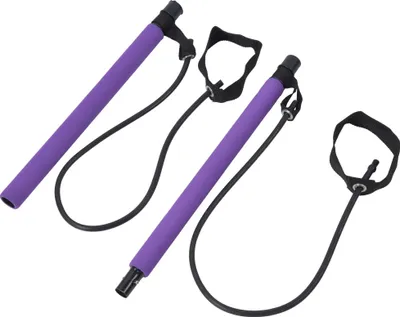 Immagine prodotto di Banda di resistenza yoga portatile con bastone per pilates, allenamento sportivo multifunzionale per il fitness in casa, bande elastiche, attrezzatura per l'allenamento, viola