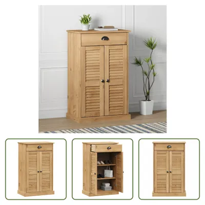 Immagine prodotto di The Living Store Scarpiera VIGO 60x35x96 cm in legno di pino massiccio