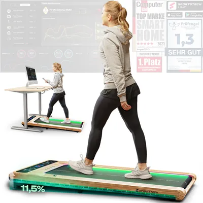 Produktbild von Sportstech Laufband sWalk | LED-Feedback | 1-8 km/h Geschwindigkeit