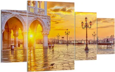 Produktbild von Bild auf Leinwand - Leinwandbild - Venedig Stadt - 160x90cm - Wand Bild - Wanddeko - Wandbilder - Leinwanddruck - Bilder - Kunstdruck - Wanddekoration - Leinwand bilder - Wandkunst - DL160x90-3665