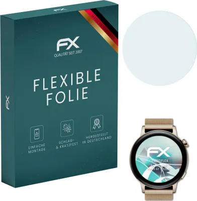 Produktbild von atFoliX FX-ActiFleX 3x Schutzfolie kompatibel mit Huawei Watch GT 3 (42mm) Folie