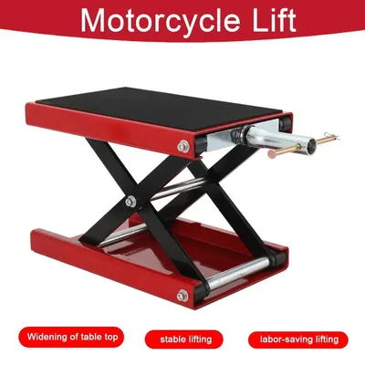 Produktbild von Motorrad Hebebühne - Hydraulischer Scherenheber für Motorrad und ATV - Tragkraft 500 kg - Breite Stahlplattform - Fußbetätigt