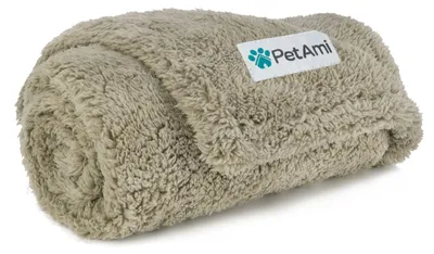 Obrázek produktu pro PetAmi: Měkká, voděodolná deka pro psy, vhodná pro malé a střední plemena, barva: bílá