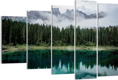 Produktbild von Bild auf Leinwand - Leinwandbild - 5 Teile - Landschaft Berge Wolken - 150x100cm - Wand Bild - Wanddeko - Wandbilder - Leinwanddruck - Bilder - Wanddekoration - Leinwand bilder - EG150x100-4671