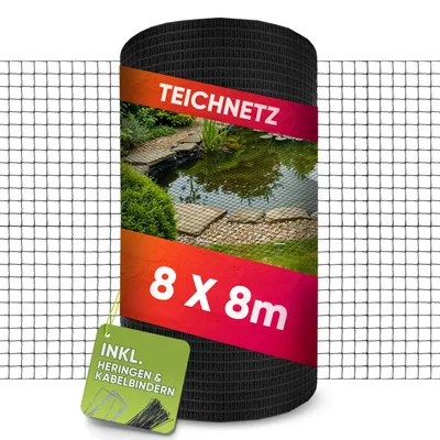 Produktbild von Teichnetz feinmaschig 8 x 8 m, Vogelschutznetz, Vogelnetz, UV-beständig