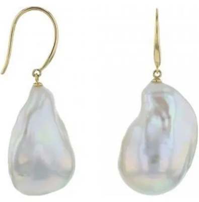 Produktbild von Luna-Pearls - 311.1955 - Ohrhänger - 750 Gelbgold - Süßwasserperle 13-14 mm