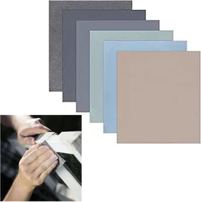 Produktbild von 24 Stück Schleifpapier Set Grit Schleifpapier Sortiment Trocken/Nass Sandpapier für das Automobilschleifen von Holzmöbeln