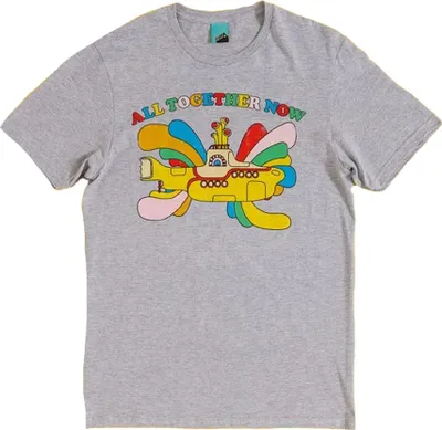 Produktbild von The Beatles - "Yellow Submarine All Together Now" T-Shirt für Herren/Damen Uni TT876 (M) (Grau)