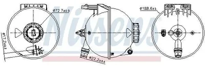 Immagine prodotto di Serbatoio di espansione del liquido di raffreddamento NISSENS, compatibile con MERCEDES-BENZ Sprinter 3,5 t furgone (907, 910) Liquido di raffreddamento 996309