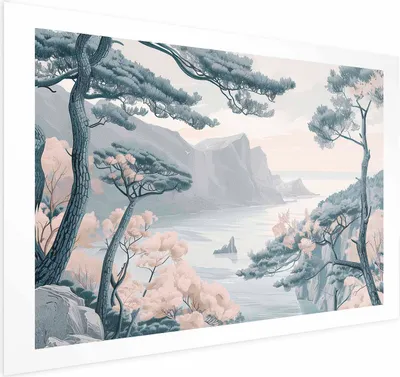 Produktbild von Posterpapier Poster - Blue  in Delicate Colors 42x29.7 cm Landschaften c-H-10045-ao-a