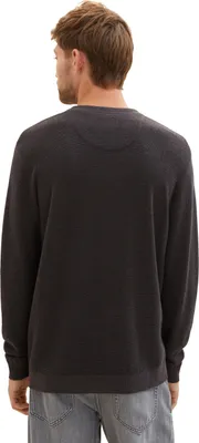 Image de TOM TAILOR STRUCTURED CREWNECK KNIT Herren Pullover