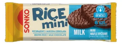 Zdjęcie produktu dla Sonko Mini wafelki ryżowe z czekoladą mleczną 27 g