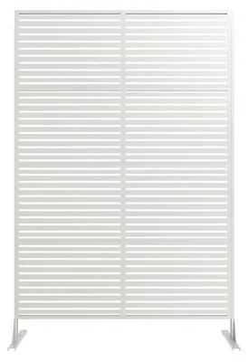 Zdjęcie produktu dla Metalowy parawan dekoracyjny, 117x180 cm, zestaw 2 sztuk, stojący, kolor biały