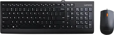 Obrázok produktu pre Lenovo 300, Plná veľkosť (100 %), Kábel, USB, QWERTY, Čierna, Obsahuje myš