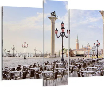 Produktbild von Bild auf Leinwand - Leinwandbild - Architektur Stadt Venedig - 95x80cm - Wand Bild - Wanddeko - Leinwanddruck - Bilder - Kunstdruck - Wanddekoration - Leinwand bilder - Wandkunst - CB95x80-2553