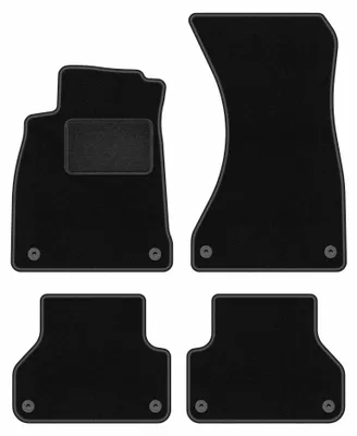 Image de Tapis de sol en moquette pour Audi A5 5FA 2017- (Sportback) – jeu 4 pièces, noirs, sur mesure – Wielganizator LUX