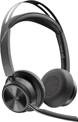 Produktbild von POLY Voyager Focus 2, für Microsoft Teams es USB-A Headset, Verkabelt & Kabellos, 20 - 20000 Hz, Büro/Callcenter, 175 g, Kopfhörer, Schwarz