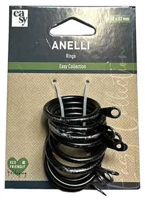Image de ANNEAUX POUR GLISSIÈRE À CLIP Ø 40 x 32 mm, couleur blanc/or - Lot de 10 pièces