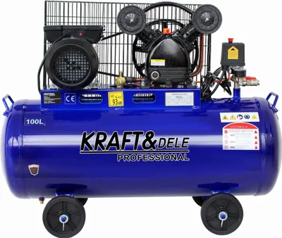 Obrázok produktu pre Kompresor 100 l, 2-valcový, 3 kW, vzduchový kompresor, 230 V, kompresor na stlačený vzduch