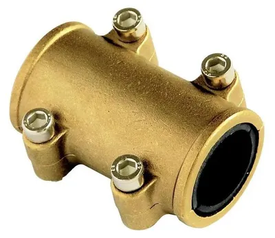 Obrázok produktu pre Georg Fischer GF Primofit – krátka mosadzná opravná svorka, medená, 15 mm, 1 ks.