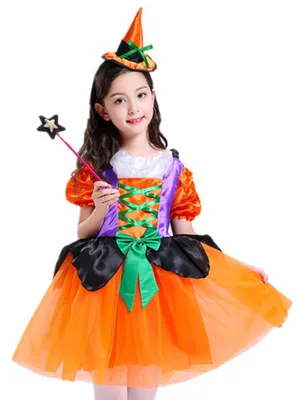 Produktbild von Hexenkostüm für Mädchen, Spinnenkostüm für Kinder, Halloween-Outfit