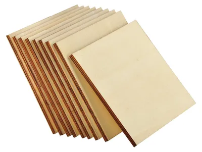 Produktbild von Elzusha – Holzplatten, quadratisch, 15x15 cm – 6 mm dick – 26 Stück – unbehandelte Multiplexplatten für Hobby und Basteln