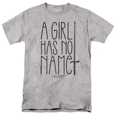 Produktbild von Game of Thrones - "A Girl Has No Name" T-Shirt für Herren/Damen Uni TV39005 (XXL) (Sportliches Heather), KI-generiertes Bild