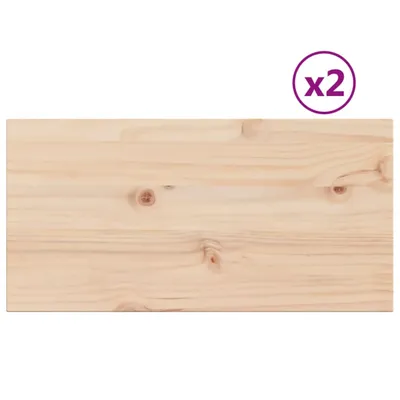 Produktbild von Tischplatten 2 Stk. 70x35x2,5 cm Rechteckig Massivholz Kiefer