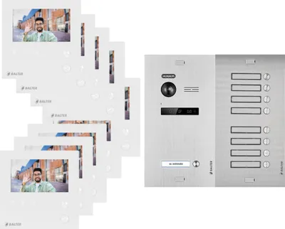 Produktbild von BALTER EVO MINI Video Türsprechanlage 2-Draht BUS für 9-Familienhaus Silver