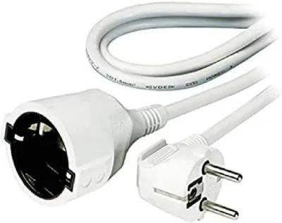 Produktbild von ViVanco™7282, 5 m, Typ F, Type F (CEE 7/4), Weiß, 1 AC-Ausgänge, 1 Stück(e)