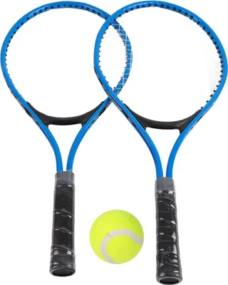 Produktbild von Kinder-Tennisschläger, Eisenlegierung, Anfänger-Set, Inkl. Ball & Tragetasche, Blau, Für Training