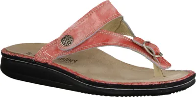 Produktbild von Finn Comfort Alexandria-Soft, Leder, Coralle Zehenstegpantolette, Damenschuhe, - Marken Finn Comfort, Rot, leder (apache)