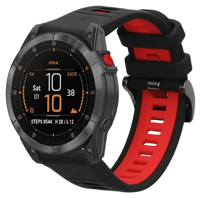 Produktbild von kwmobile Silikon Uhrenarmband für Garmin Epix 2 / Instinct 2 / Instinct 3 45mm / Fenix 8 47mm Armband - Ersatzarmband für Fitnesstracker -