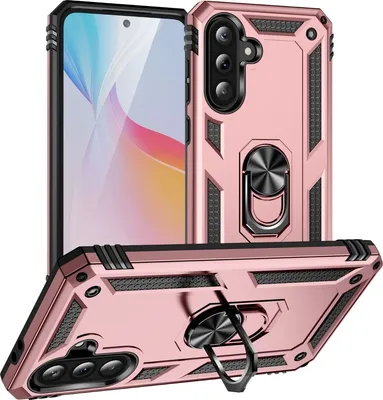 Produktbild von Mobigear Armor ring  Samsung Galaxy A36 Hülle Hardcase Backcover Stoßfest mit Ringhalter - Roségold