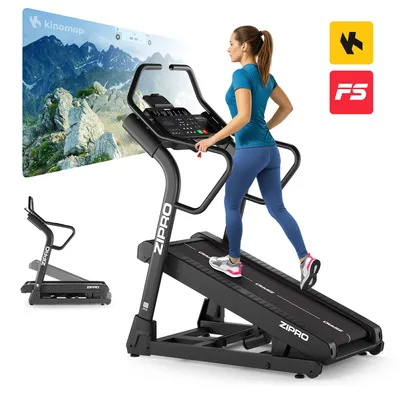 Zdjęcie produktu dla Bieżnia Treningowa Elektryczna Zipro Shred | Poziom Nachylenia -5% do 40% | Do wspinania | 12 Programów Treningowych | Maksymalna Prędkość 16 km/h