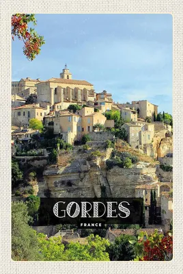 Produktbild von vianmo Holzschild 18x12 cm Gordes France AnsichtGeschenk