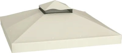 Obrázok produktu pre Náhradná strecha na altánok s rozmermi 3 x 3 m, náhradná plachta na altánok s otvormi na odtok vody, UPF30+, ochrana proti slnku, krémovo biela,