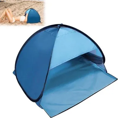 Immagine prodotto di Tenda da spiaggia pieghevole a mano per cani con parasole, poggiatesta rimovibile e visiera