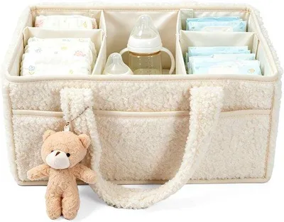 Produktbild von Windelorganizer für Babys – weiß – tragbar – ideal für unterwegs
