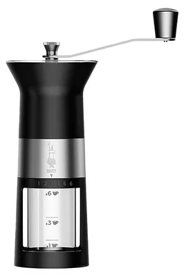Immagine prodotto di Macinacaffè manuale, nero/acciaio inossidabile Bialetti MCPRO001