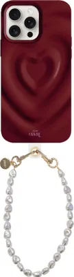 Produktbild von Biggest Love Burgundy Cord Hülle  - Kompatibel mit iPhone 15 Pro