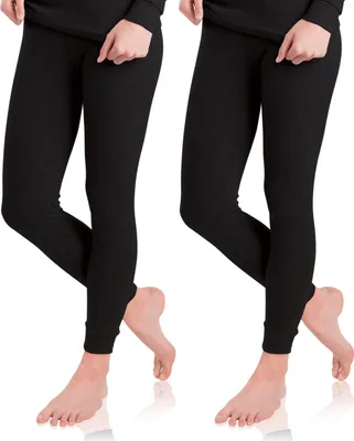 Produktbild von 2er Pack Damen Ski- & Thermohose - Schwarz L