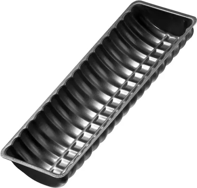 Produktbild von Zenker Rehrückenform 30 cm, Ciabattaform mit Antihaftbeschichtung, hochwertige Backform für Stollen, schwarze Stollenform