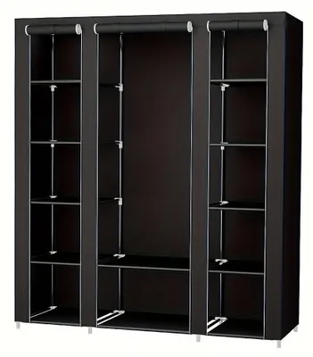 Produktbild von Kleiderschrank - Garderobenschrank - Schrank für Textilien - Aufbewahrungsschrank - Kleidersystem - 150x45x175 cm