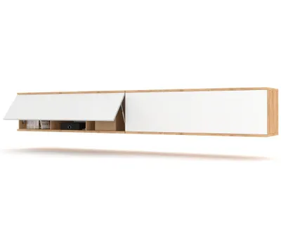 Produktbild von TV-Lowboard Fernsehschrank SIMPLY DUO UP HÄNGEND Craft Eiche/Weiß Matt 240cm