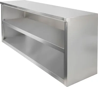 Zdjęcie produktu dla Szafka wisząca gastronomiczna ze stali nierdzewnej otwarta Mega-M 150x40x60 cm