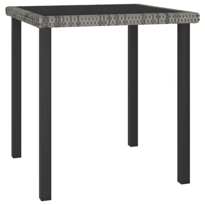 Immagine prodotto di vidaXL Set da pranzo da giardino 5 pezzi in polirattan grigio