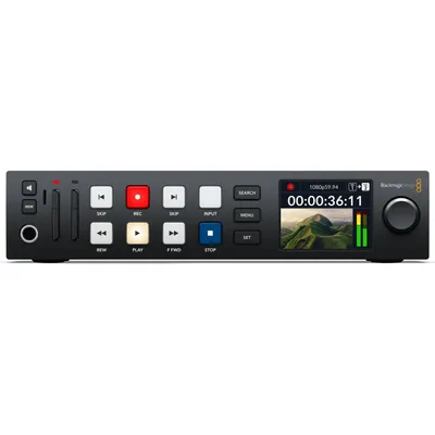 Produktbild von Blackmagic Design HyperDeck Studio HD Plus, Schwarz, SD, 2 Kanäle, 16 x SDI, 8 x HDMI, 16 x SDI, 8 x HDMI, 1 x SDI, 1 x HDMI