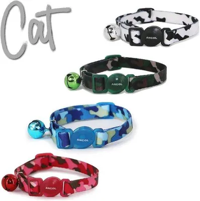 Productafbeelding van Camouflage Kat Halsband met Veiligheidsgesp - Wit