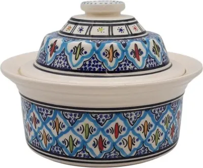 Image de Cocotte Querouana Bakir turquoise - D 20 cm